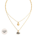 Sunny Necklace in Gold - Corail Blanc