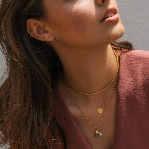 Sunny Necklace in Gold - Corail Blanc