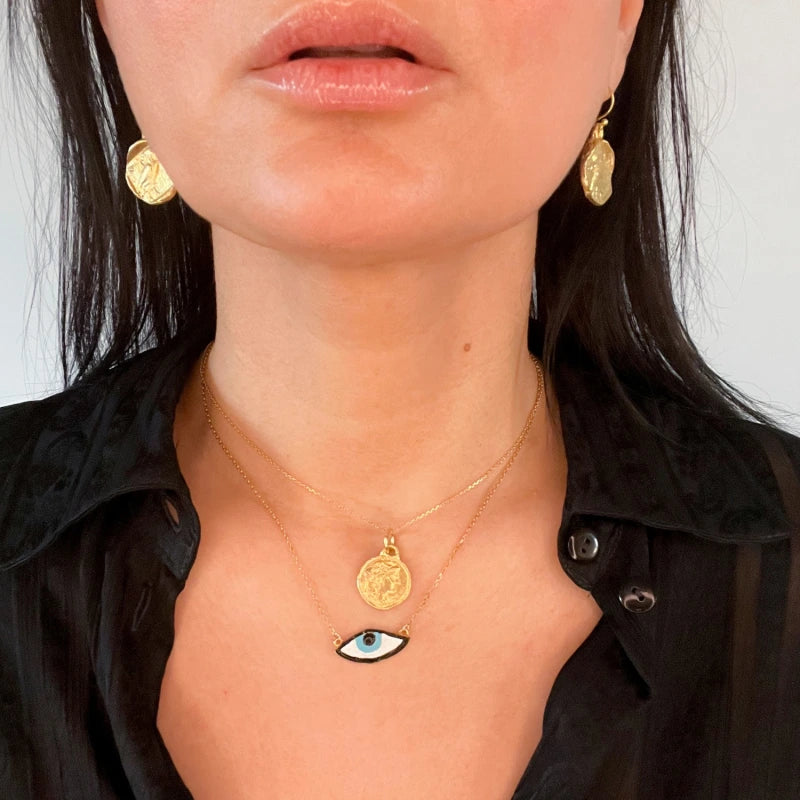 Nazar Pendant Necklace in Gold - Corail Blanc