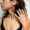 Stargazer Opal Ring - Corail Blanc